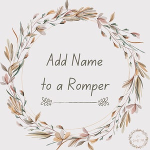Add Personalization to any Romper | Personalize your baby gift | Baby Shower Gift Ideas