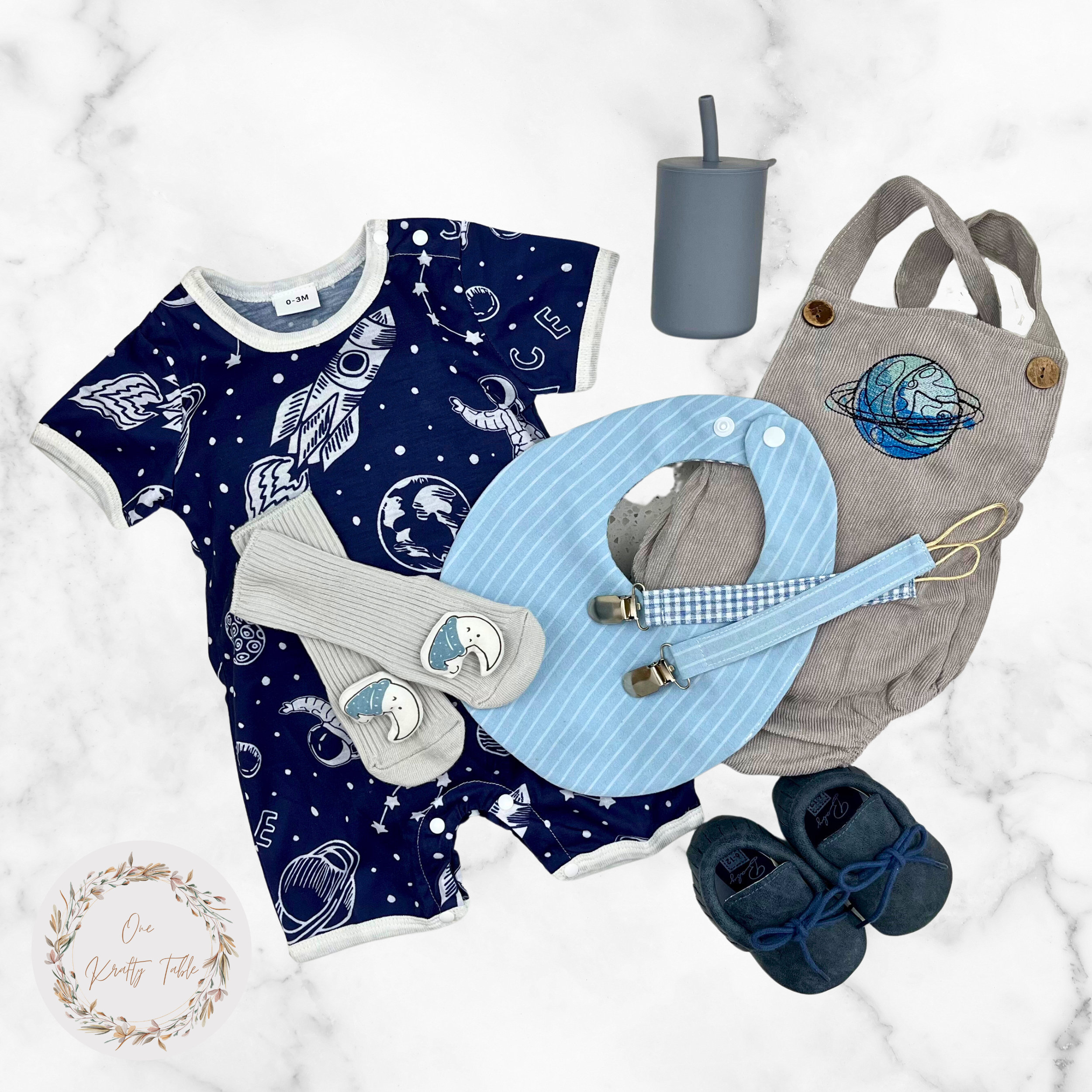 Baby Boy Space Themed Baby Shower Activity, Baby Boy Space Iron-On
