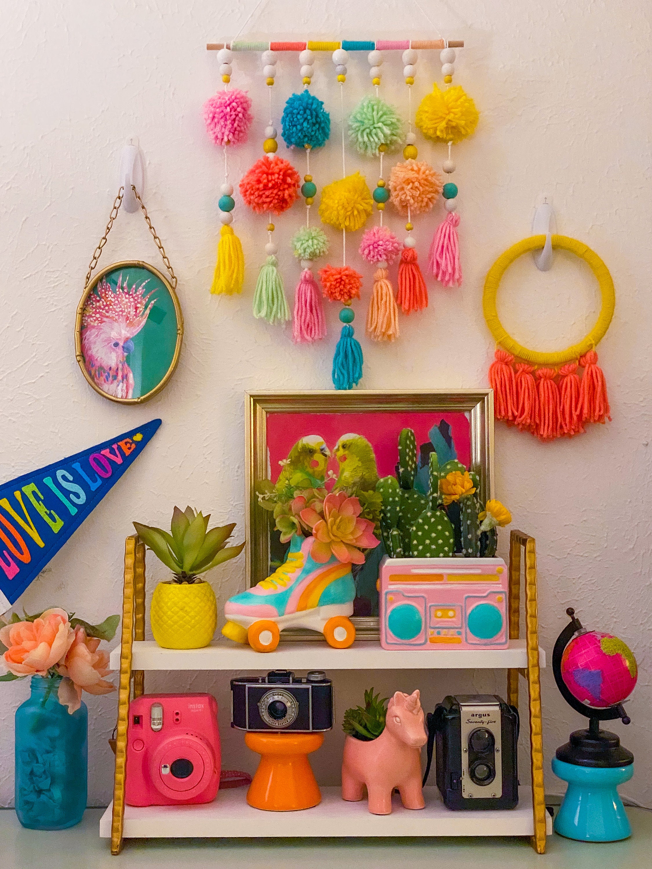 Ceramic Roller Skate Planter Colorful Retro Style Etsy