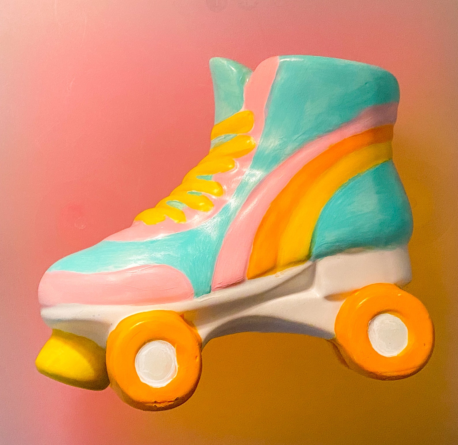 Ceramic Roller Skate Planter Colorful Retro Style Etsy