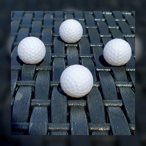 3D Printed Golf Ball Valve Caps | Schrader Tyre Dust Caps (Set of 4)