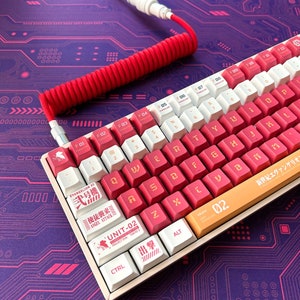 Eva Unit-02 Keycap Set, Cherry Profile, PBT, Cherry MX Stem, Dye-Sub Legends