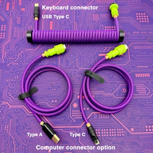 Coiled Keyboard USB Cable, Aviator Cable Collection EVA-01