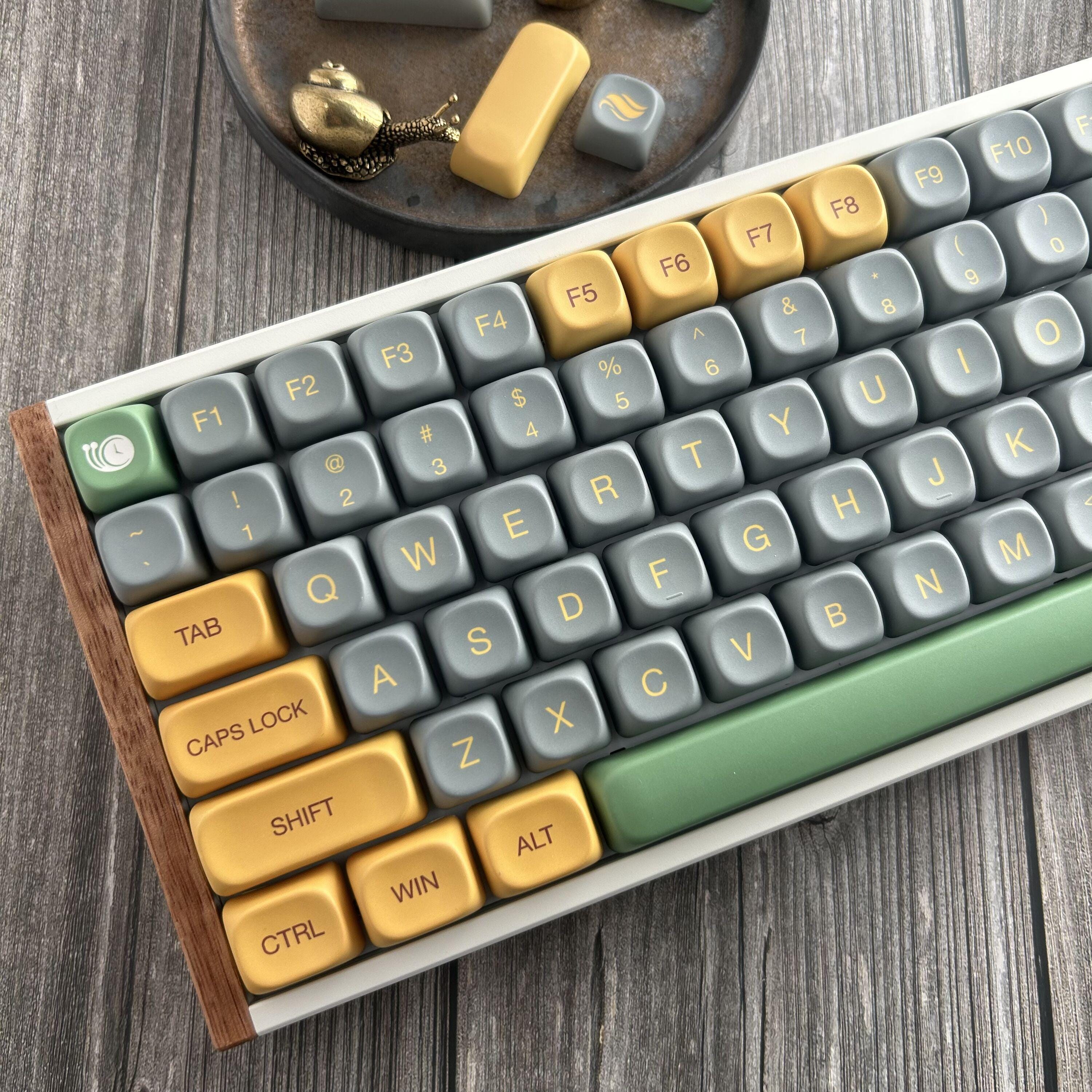 Ensemble de capuchons de touche escargot, profil MOA, compatible Mac, PBT, tige Cherry MX, Dye-Sub Legends