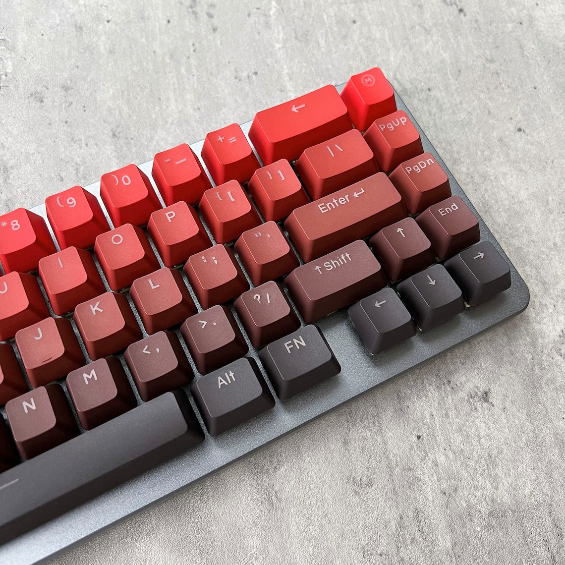 Gradient Black and Red Keycap Set OEM Profile Shine-through - Etsy