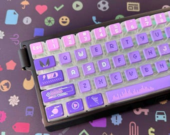 Juego de teclas Silver Wolf, perfil Cherry, Pudding