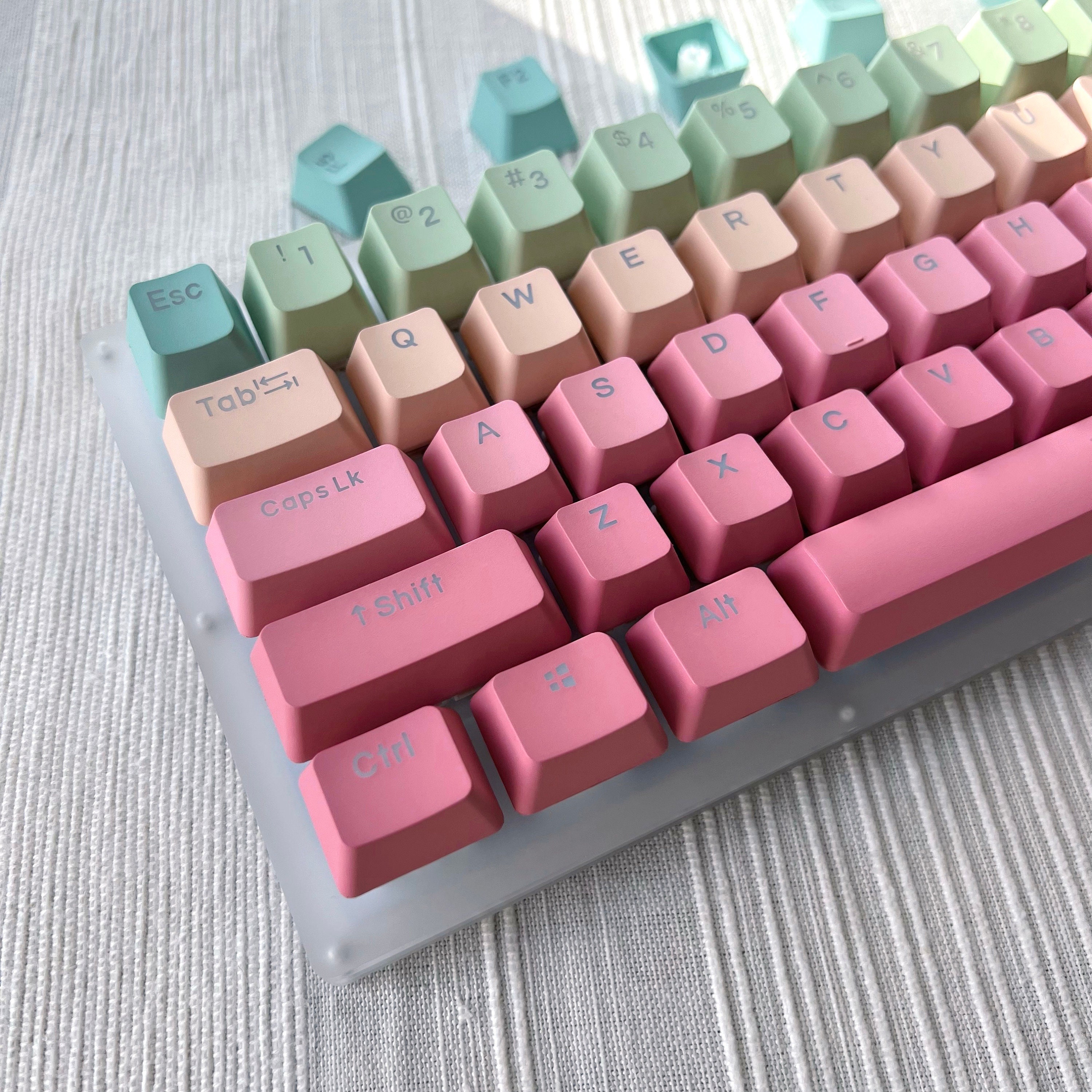 Gradient Pastel Keycap Set OEM Profile PBT Etsy Canada