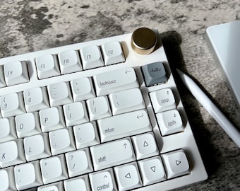 Clean Look Keycap Set, XDA Profile, Mac Friendly, PBT, Cherry MX Stem, Retro Style