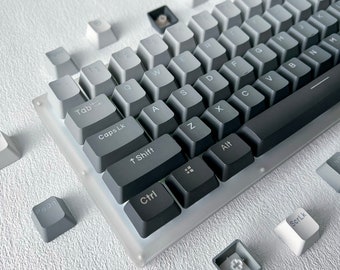 Farbverlauf Schatten Tastenkappen-Set, Soem-Profil, Shine-through, PBT, Cherry MX Stem, Double Shot Legends