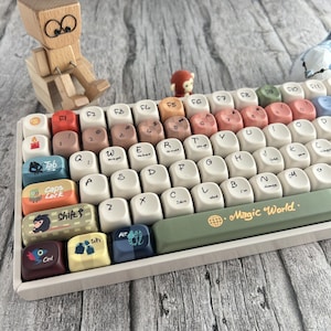 Magic World Keycap Set, MOA and Cherry Profile Options, PBT, Cherry MX Stem, Dye-Sub Legends