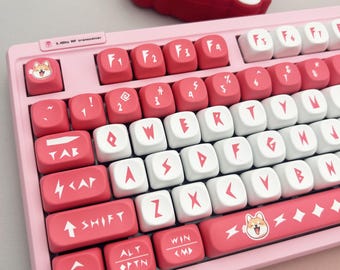 Sharp & Sweet Keycap Set, MOA Profil, Cute Art