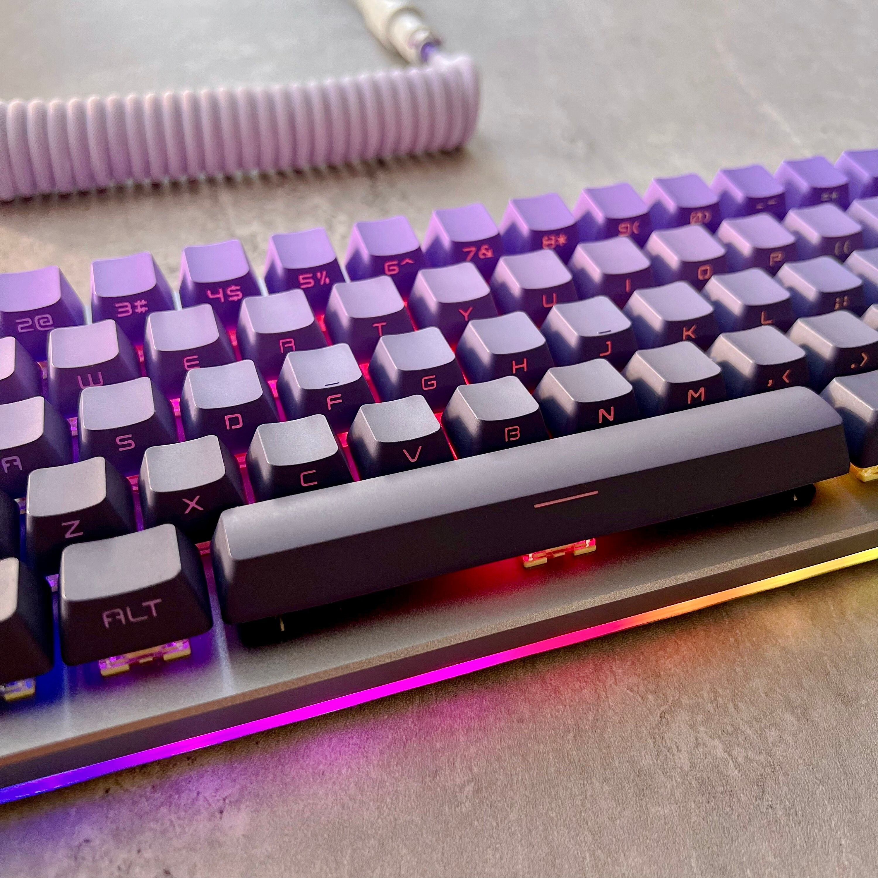Gradient Purple Side-printed Keycap Set, OEM Profile, Shine Gradient Purple Side-printed Keycap Set, OEM Profile, Shine