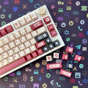 Retro Gaming Keycap Set, XDA Profile, Pixel Art, PBT, Cherry MX Stem - Etsy