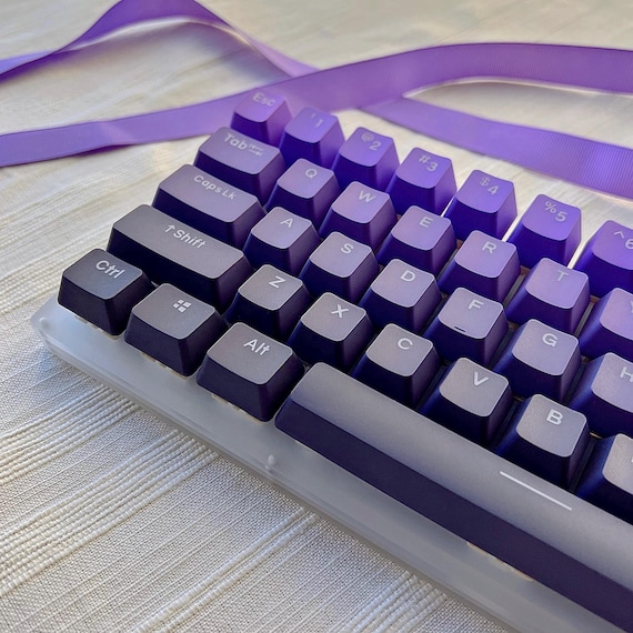 Hyekic PBT Keycaps 121 Keys Custom Gadient Geen Keycaps Lette Side