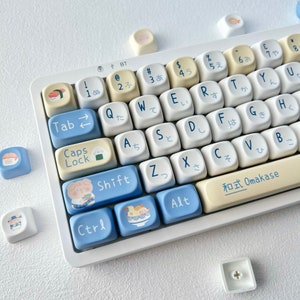 Omakase Keycap Set, MOA Profile, Cute Art, PBT, Cherry MX Stem, Dye-Sub Legends