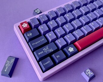 Roselia Keycap Set, Cherry Profile, PBT, Cherry MX Stem, Dye-Sub Legends