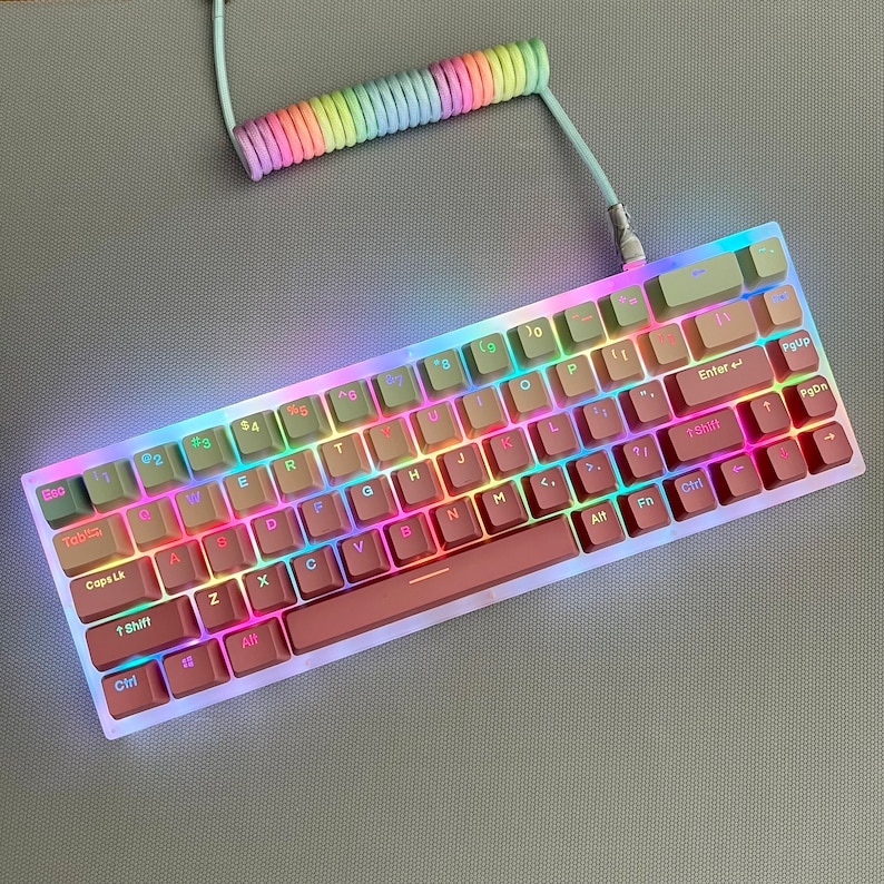 Gradient Pastel Keycap Set OEM Profile PBT Etsy