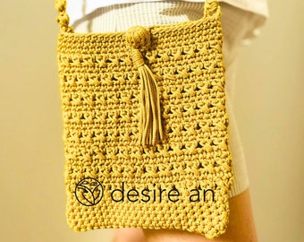 Sac Fourre-tout Bohème Fait Main Au Crochet - Modèle Unique, Multicolore, Fabriqué En France