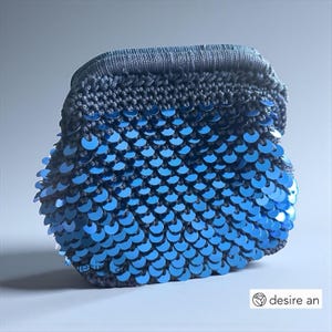 Sequin Crochet Bag Pattern: Sparkling Evening Clutch (PDF Pattern-Video Tutorial)