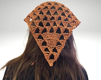 Boho Crochet Bandana Pattern: Easy Triangle Hair Scarf (PDF Digital Download-Video)