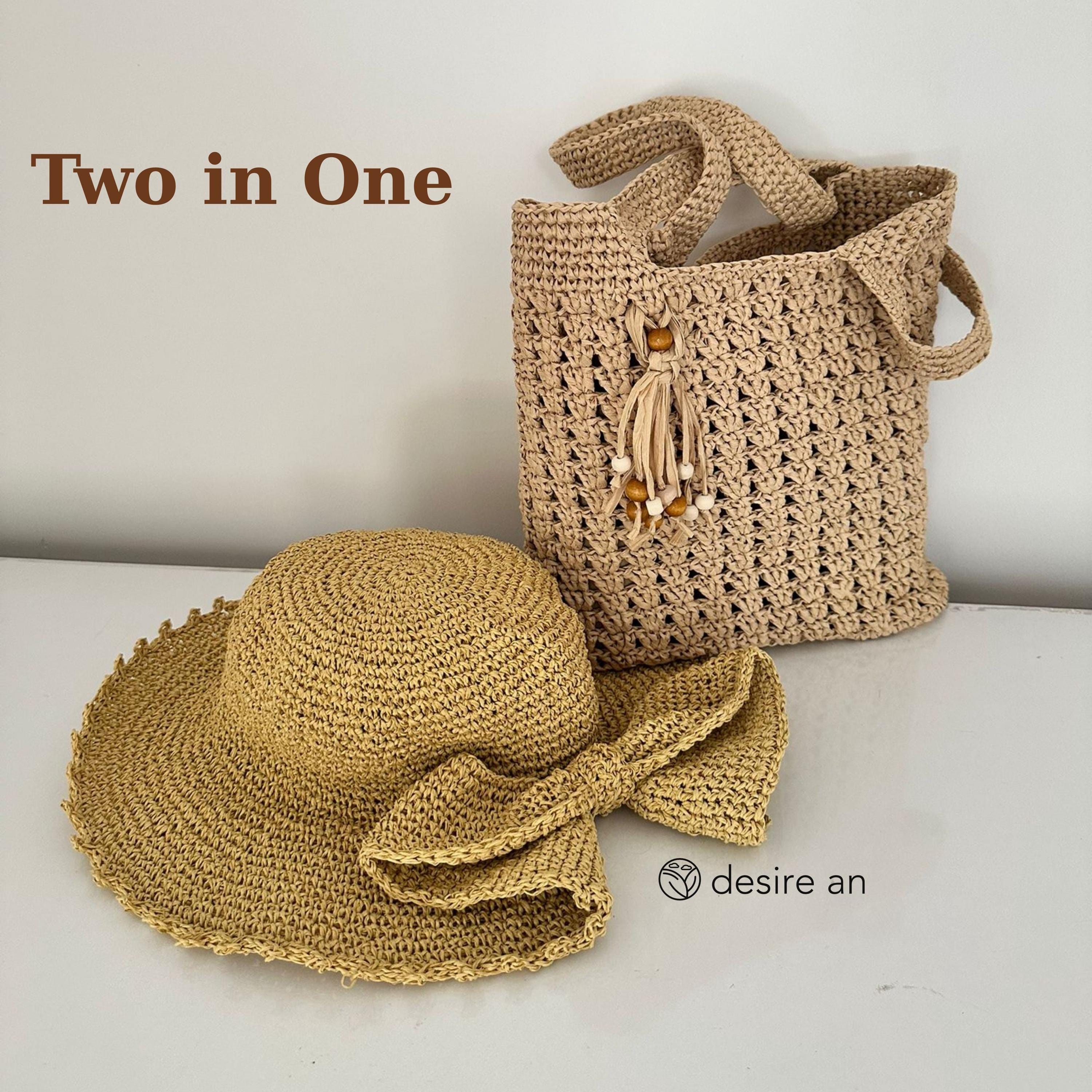 Crochet Beach Hat & Bag Pattern Set: Summer Accessory DIY (PDF Pattern)