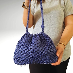 Raffia Beutel Tasche, Gehäkelte Raffia Handtasche, Kurze Riemen Crossbody, Minimale Strohtasche, Mini Tasche - Beutel