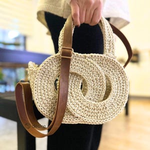Chic Häkeltasche DIY Muster mit Makramee Schnur - Stylische Tragetasche oder Umhängetasche, Sofort Download PDF + Video Anleitung