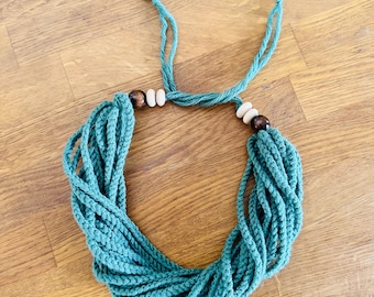 Easy Crochet Beaded Necklace Pattern: Beginner DIY Jewelry (PDF -Video Tutorial )