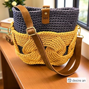 Modello per borsa all'uncinetto in PDF: borsa circolare fai da te facile (video tutorial incluso)