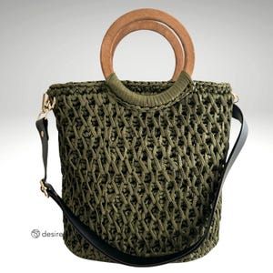 Einfaches Häkeltaschenmuster - handgefertigte grobstrick Tasche, Markttasche, DIY-Häkeltasche mit Videolektion, perfekt für Anfänger, handgefertigte Tasche