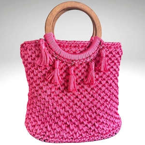 Crochet Bag Pattern PDF with Tassels: Easy Beginner Project (Digital Download- Video Tutorial)