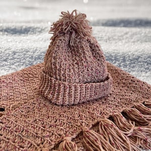 Easy Crochet Pompom Beanie Pattern: Beginner-Friendly Cable Hat (Digital Download)