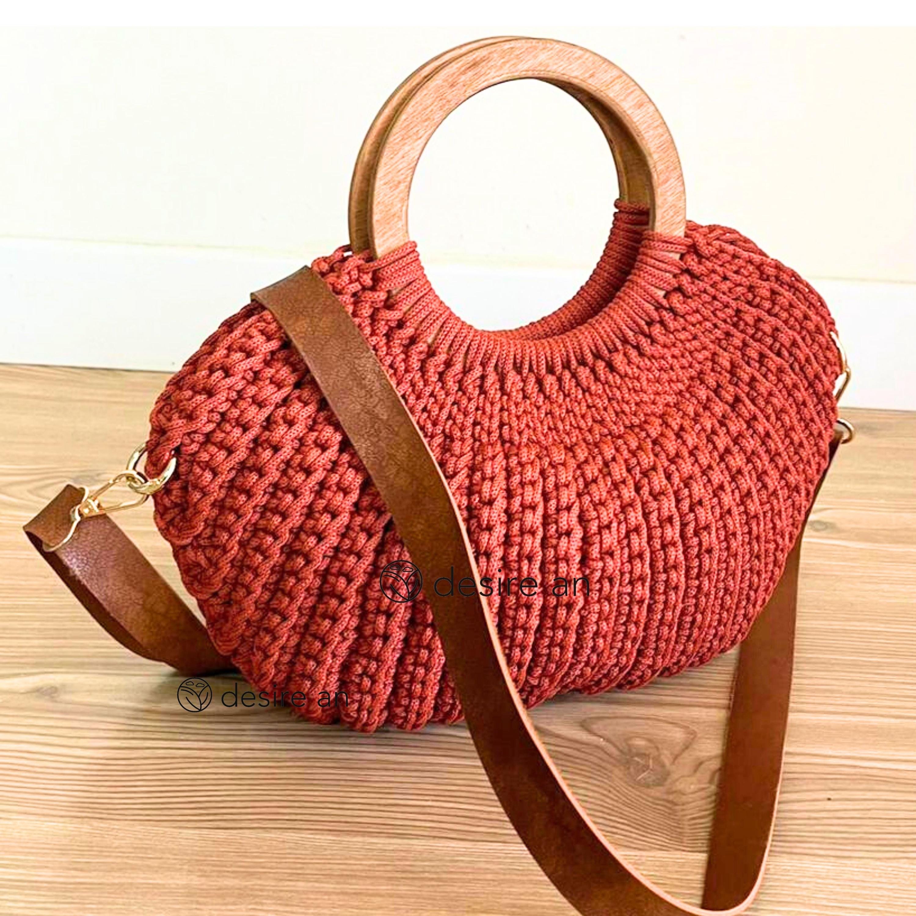Crochet bag round handle Italia
