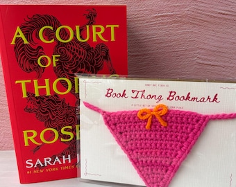 Hand Crocheted Book Thong Bookmark