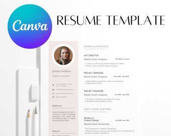 Resume Editable Template, Easy Resume builder, minimalist Design