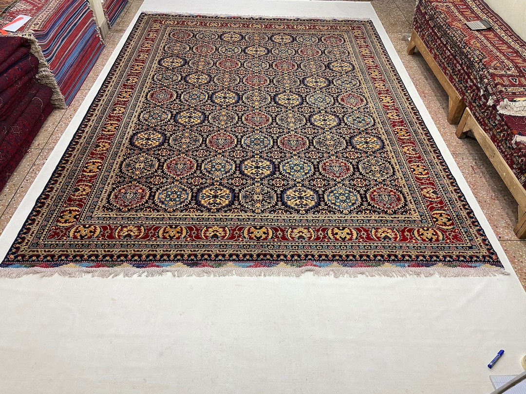 Hand-Knotted Afghani Yusufi Wool Rug – 6’7″  x  10’0″ main image 1