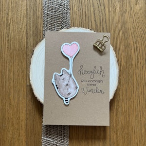Karte zur Geburt, Geburtskarte, Babygrußkarte, Karte Geburt personalisiert, Geburtsgeschenk Baby, Geschenkkarte Geburt, kein Druck