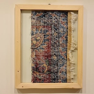 Stoffen kunst aan de muur, textiel kunst aan de muur, rustieke boerderij muur decor, kleurrijke muur Oushak tapijt kunst, vintage geweven muur hangen