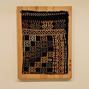 Unique Wall Decor Hanging, Vintage Tiny Collection, Woven Wall Art, Textile Wall Art