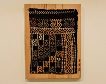 Unique Wall Decor Hanging, Vintage Tiny Collection, Woven Wall Art, Textile Wall Art
