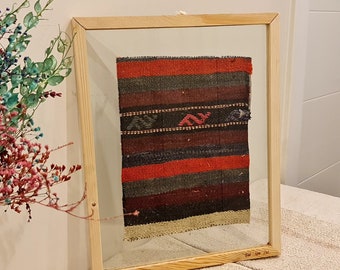 Groovy Tapestry Rug, Vintage Wall Art, Housewarming gift idea, Christmas Gift idea, Wooden wall decoration for living room