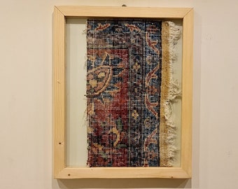 Stoffen kunst aan de muur, textiel kunst aan de muur, rustieke boerderij muur decor, kleurrijke muur Oushak tapijt kunst, vintage geweven muur hangen