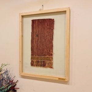 Woven Wall Hangings, Primitive folk artwork, Unique Turkish rug framed, Boho wall decor idea, housewarmnig gift idea