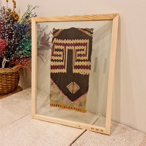 Rustikaler ästhetischer Teppich, Wandkunst-Holzteppich, Holzwanddekor, Einweihungsgeschenkidee, Weihnachtsgeschenkidee