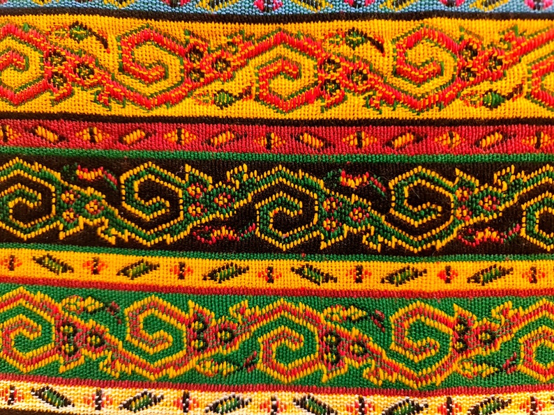 Ethnic Fabric Wall Hanging Tassel Wall Decoration Backdrop Etsy