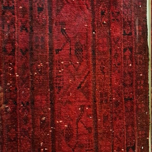 Remanente de alfombra étnica vintage, Kilim de pared con patrón tribal, arte enmarcado de alfombra roja, alfombra turca única enmarcada, decoración de pared boho, regalo de inauguración de la casa imagen 7