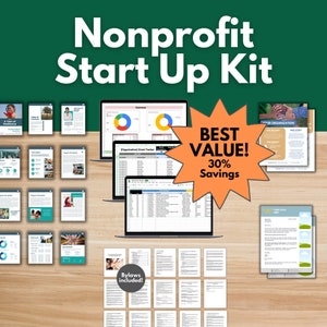 NONPROFIT START UP Kit -Nonprofit Starter, Fundraising, Solicitation, Raise Money, Board Governance, Bylaws, Fundraise, Organization,Charity