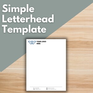 PLANTILLA DE MEMBRETE SIMPLE: para Canva, membrete editable y personalizable, membrete para organizaciones sin fines de lucro, papelería para organizaciones sin fines de lucro