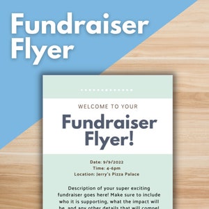 FUNDRAISER FLYER - Editable Canva Template, Nonprofit Flyer, Event Flyer, Fundraising Event, Church Fundraiser, PTO Fundraiser, School