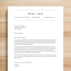 Plantilla de carta de presentación para organizaciones sin fines de lucro para Google Docs